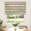 Vidaxl cebra ciego 130x150 cm ancho de polvo de 125.9 cm de poliéster arena marrón