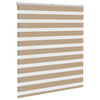 Vidaxl cebra ciego 130x150 cm ancho de polvo de 125.9 cm de poliéster arena marrón