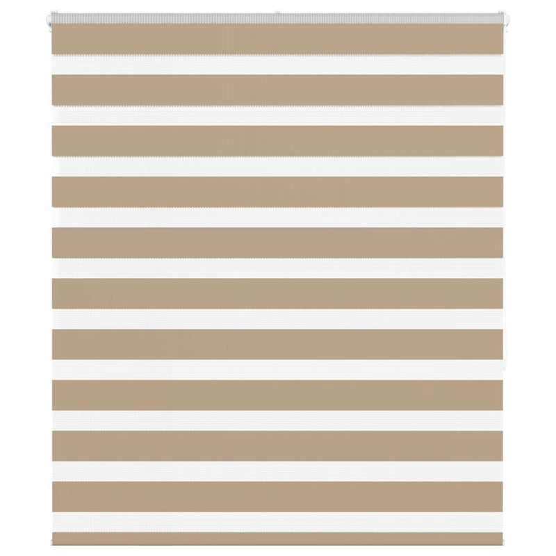 Vidaxl zebra blind 135x150 cm stofbreedte 130,9 cm polyester zandbruin