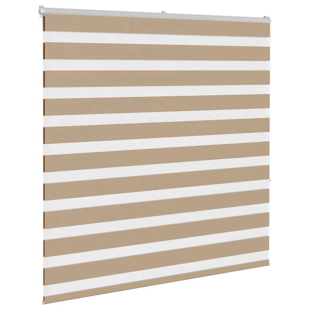 Vidaxl zebra cieco 145x150 cm Larghezza polvere 140,9 cm in poliestere marrone