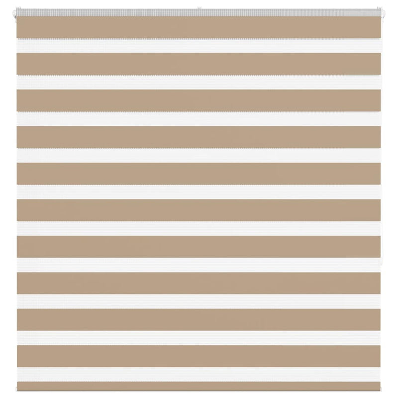 VidaXL estor cebra 150x150 cm tela ancho 145,9 cm poliéster marrón arena