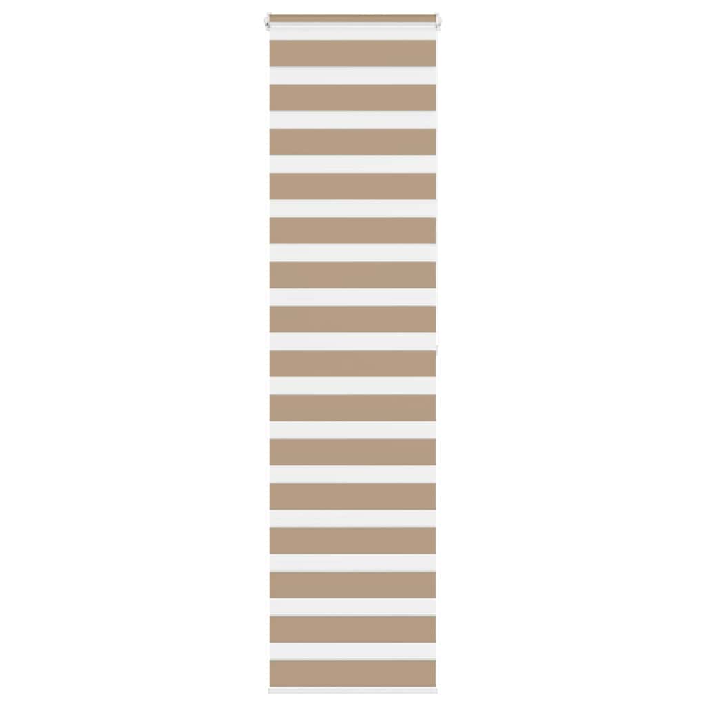 Vidaxl zebra cieco 55x200 cm Larghezza polvere 50,9 cm Polyester Sand Brown