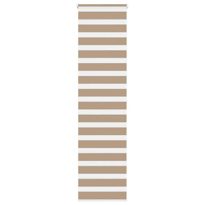 Vidaxl zebra cieco 55x200 cm Larghezza polvere 50,9 cm Polyester Sand Brown