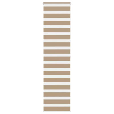 Vidaxl zebra cieco 65x200 cm Larghezza polvere 60,9 cm in poliestere marrone