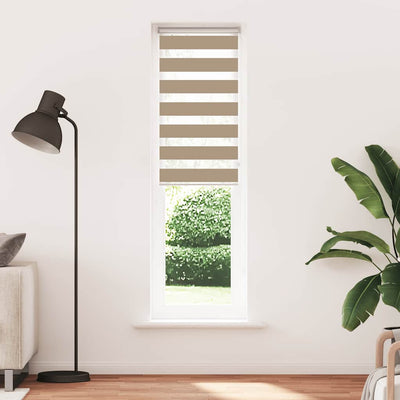 Vidaxl zebra cieco 65x200 cm Larghezza polvere 60,9 cm in poliestere marrone