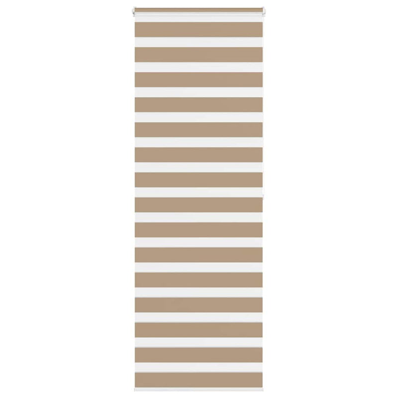 VidaXL estor cebra 80x200 cm tela ancho 75,9 cm poliéster marrón arena