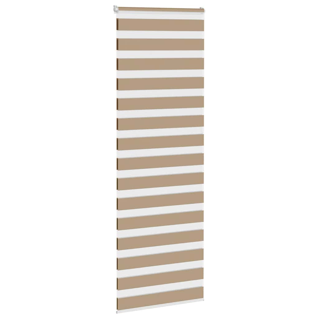 Vidaxl zebra blind 85x200 cm stofbreedte 80,9 cm polyester zandbruin