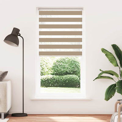 Tenda zebrata VidaXL 95x200 cm larghezza tessuto 90,9 cm poliestere marrone sabbia