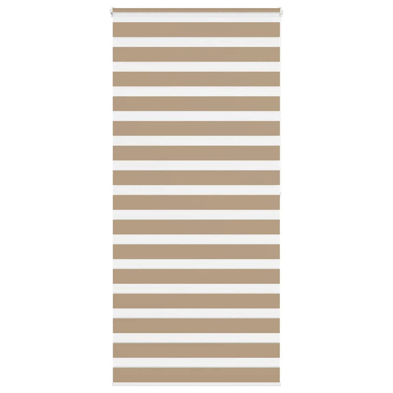 VidaXL estor cebra 100x200 cm tela ancho 95,9 cm poliéster marrón arena