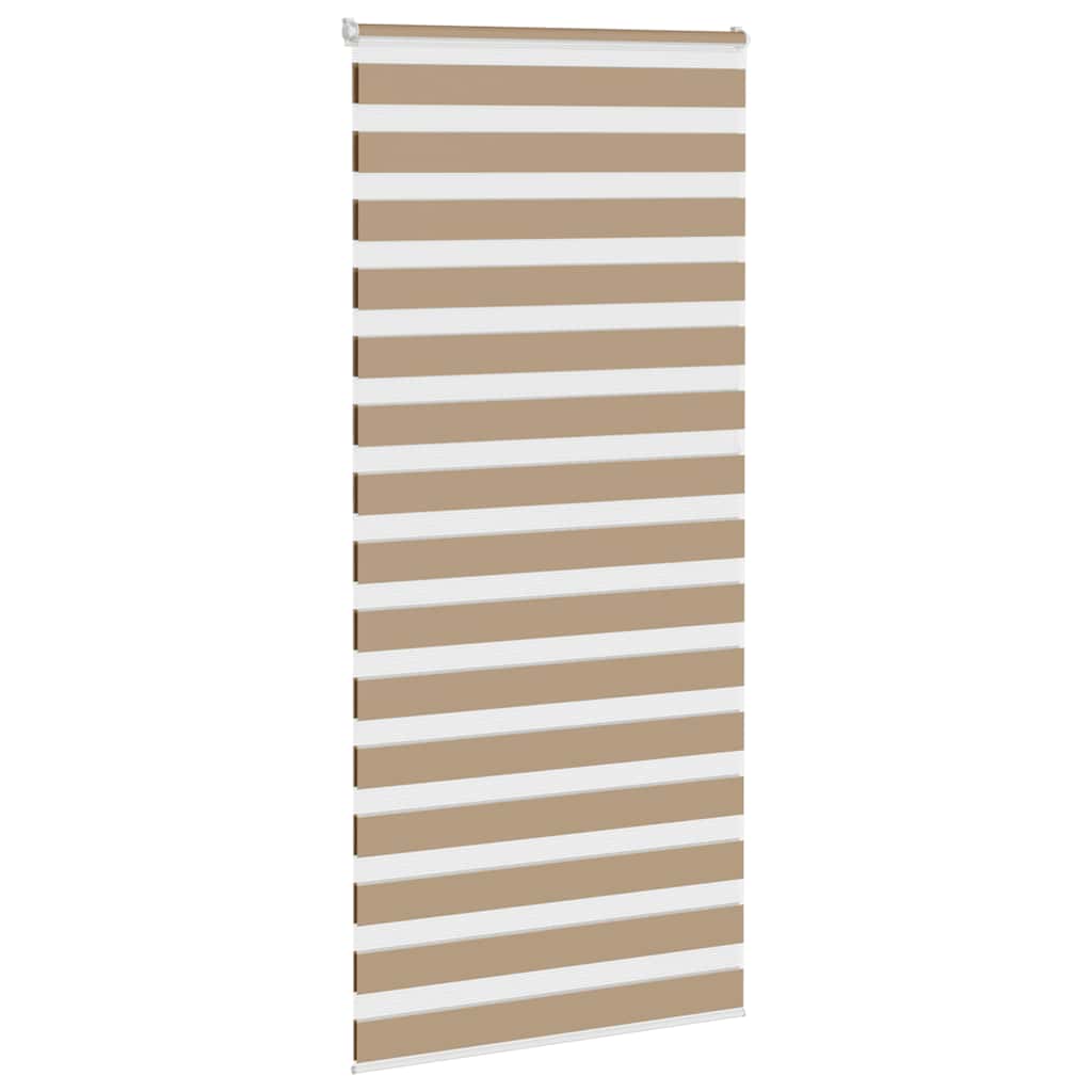 Tenda zebrata VidaXL 110x200 cm larghezza tessuto 105,9 cm poliestere marrone sabbia