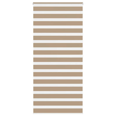 Tenda zebrata VidaXL 115x200 cm larghezza tessuto 110,9 cm poliestere marrone sabbia