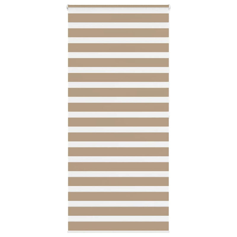 Vidaxl zebra blind 115x200 cm stofbreedte 110,9 cm polyester zandbruin