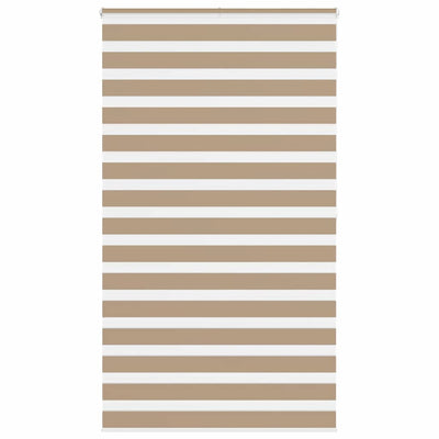 Tenda zebrata VidaXL 125x200 cm larghezza tessuto 120,9 cm poliestere marrone sabbia