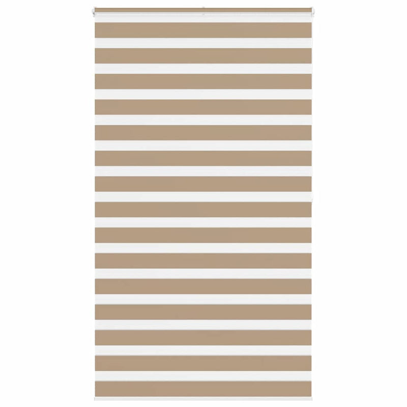 Vidaxl zebra blind 125x200 cm stofbreedte 120,9 cm polyester zandbruin