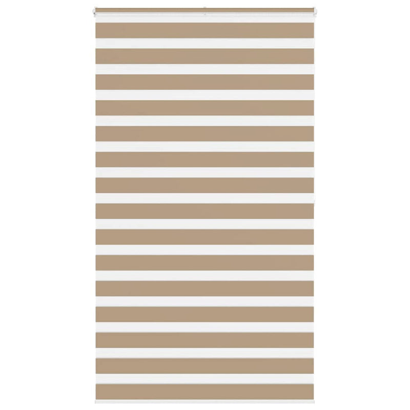 Vidaxl zebra blind 130x200 cm stofbreedte 125,9 cm polyester zandbruin