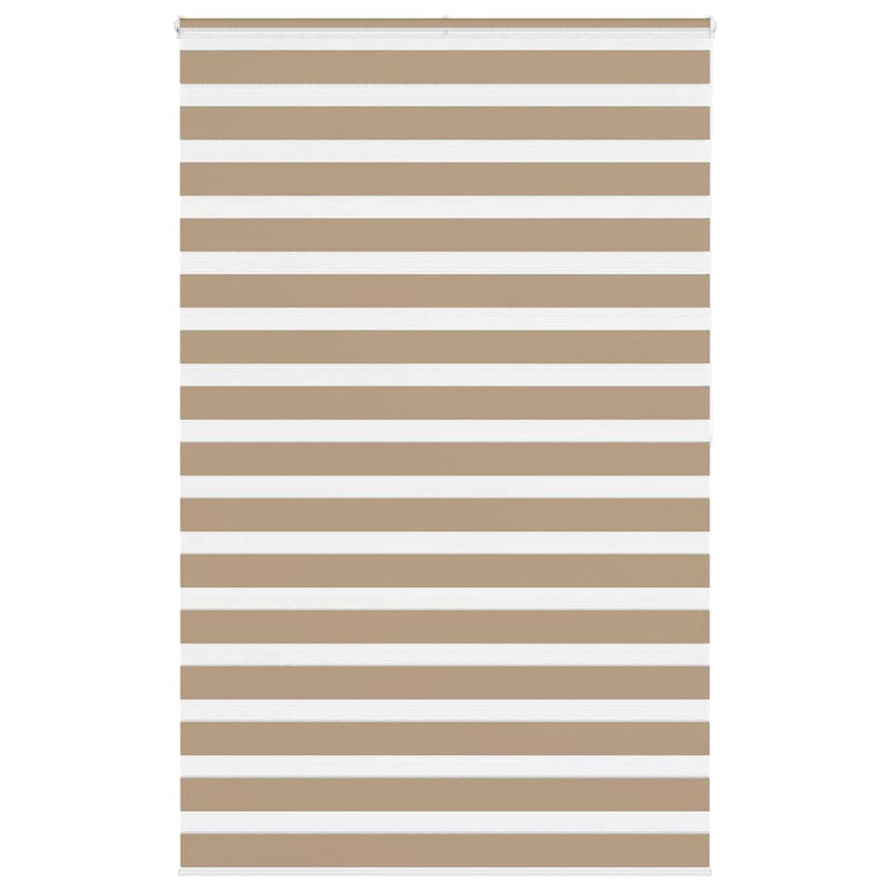 Vidaxl zebra blind 140x200 cm stofbreedte 135,9 cm polyester zandbruin