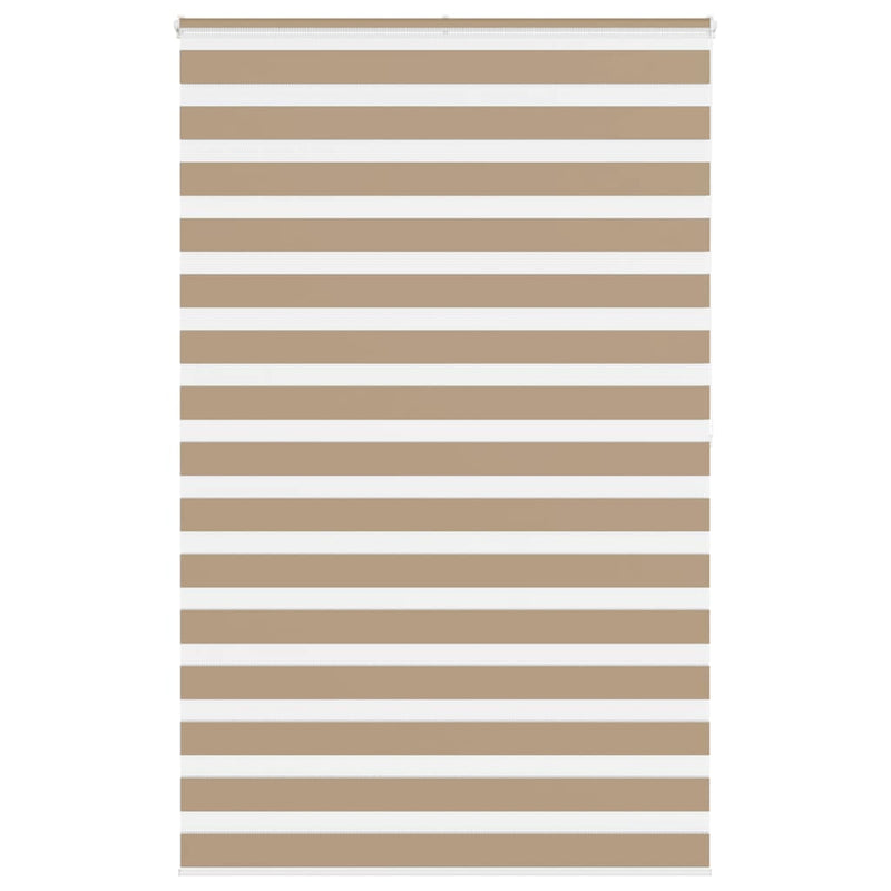 Vidaxl zebra blind 145x200 cm stofbreedte 140,9 cm polyester zandbruin