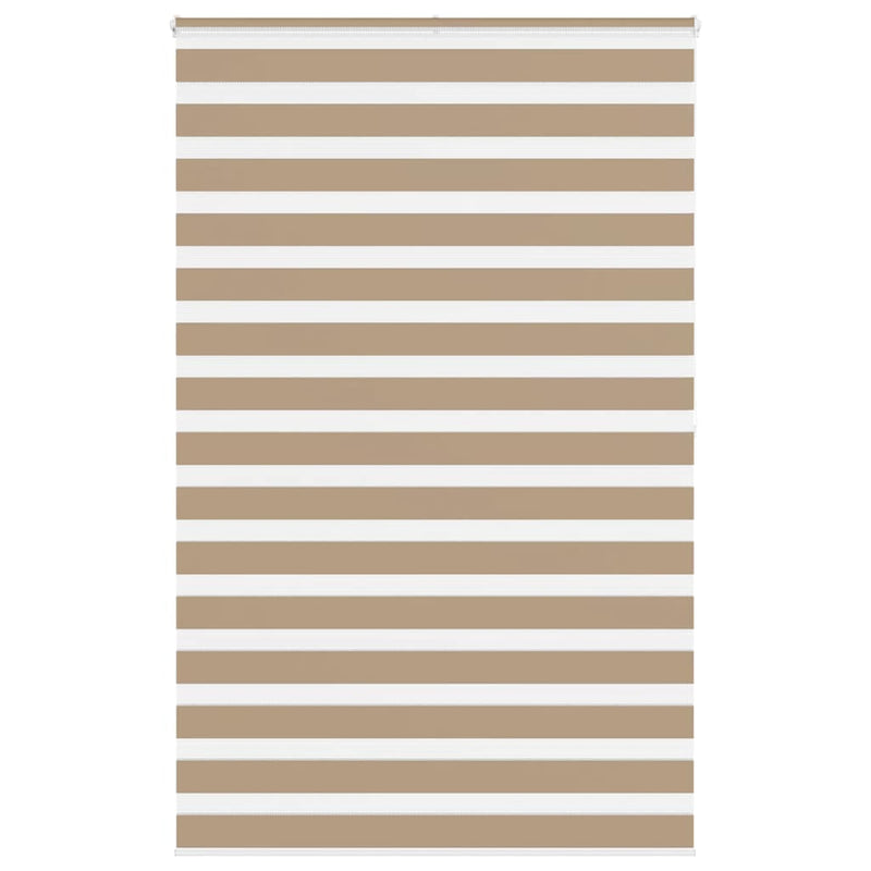 Vidaxl zebra blind 150x200 cm stofbreedte 145,9 cm polyester zandbruin