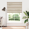 Vidaxl zebra blind 160x200 cm stofbreedte 155,9 cm polyester zandbruin