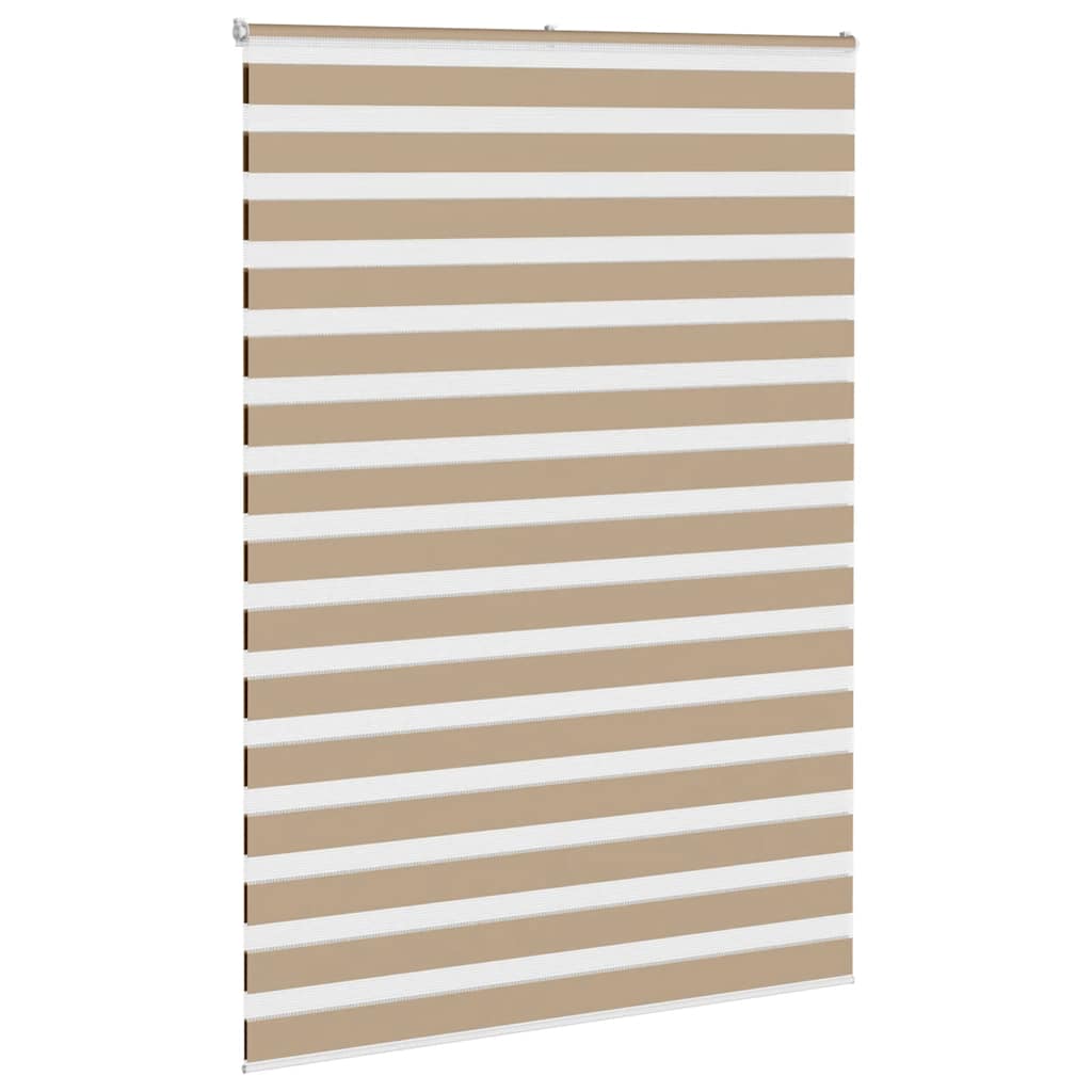 Tenda zebrata VidaXL 160x200 cm larghezza tessuto 155,9 cm poliestere marrone sabbia