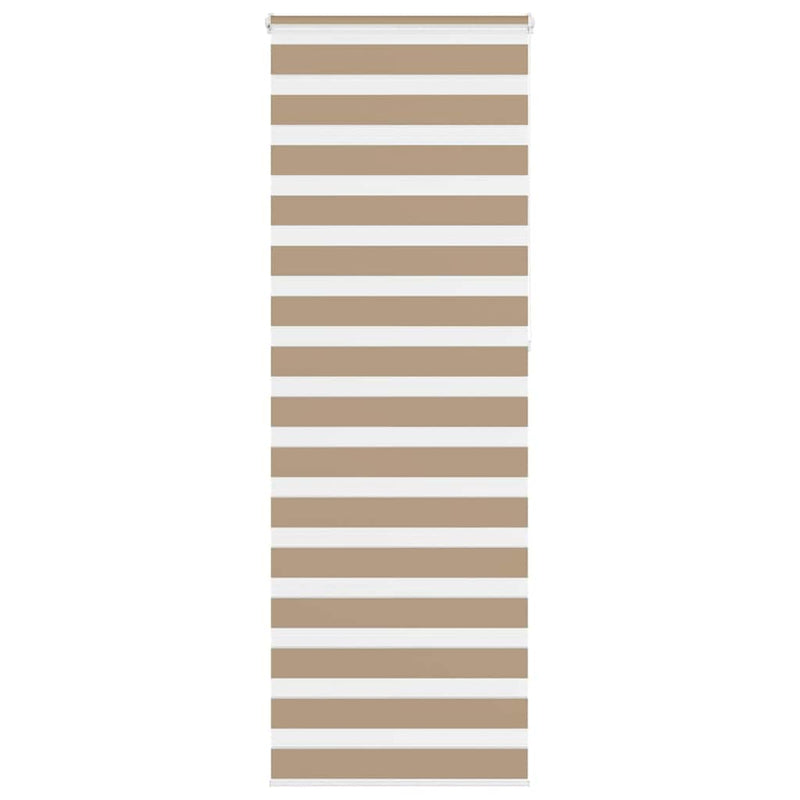 VidaXL estor cebra 75x230 cm tela ancho 70,9 cm poliéster marrón arena