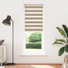 VidaXL estor cebra 85x230 cm tela ancho 80,9 cm poliéster marrón arena