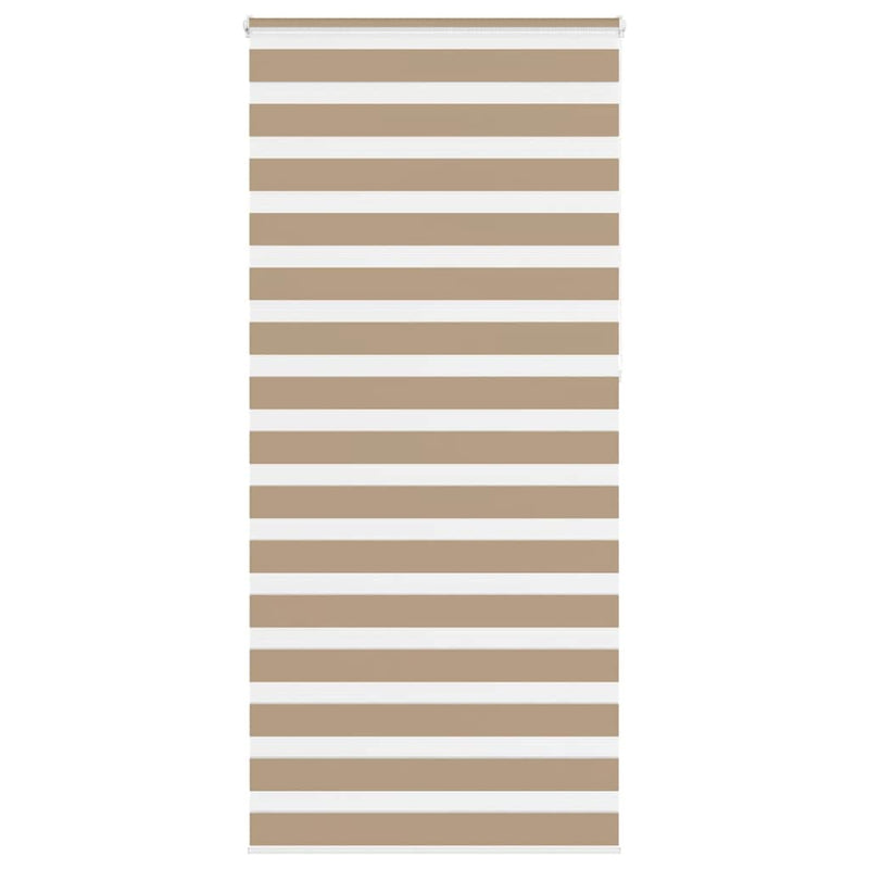 VidaXL estor cebra 95x230 cm tela ancho 90,9 cm poliéster marrón arena
