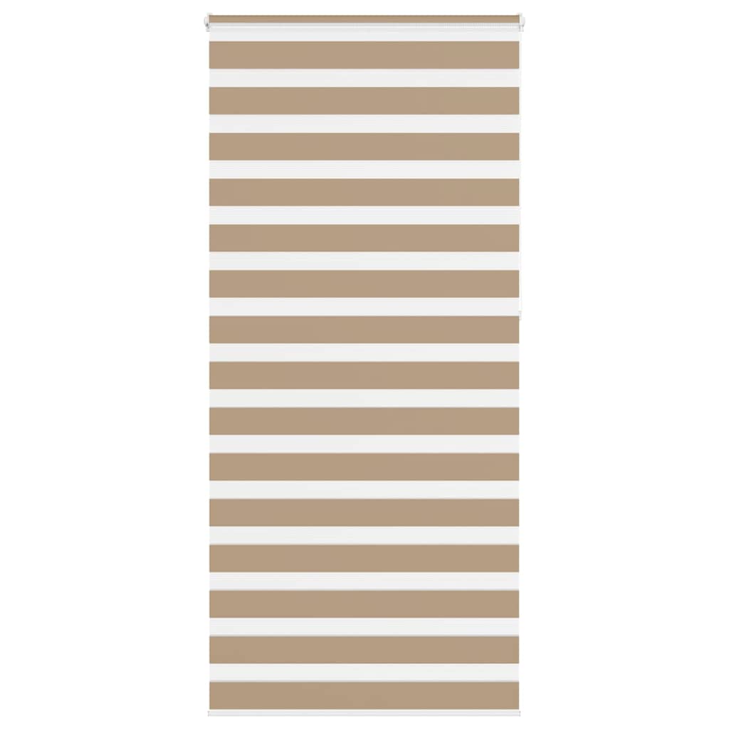 Vidaxl zebra cieco 105x230 cm Larghezza polvere di polvere 100,9 cm in poliestere marrone