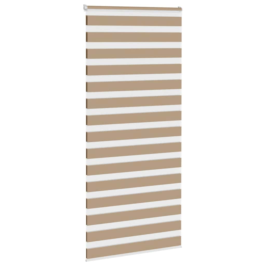 Tenda zebrata VidaXL 110x230 cm larghezza tessuto 105,9 cm poliestere marrone sabbia