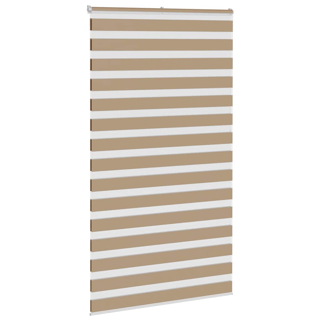 Vidaxl zebra blind 120x230 cm stofbreedte 115,9 cm polyester zandbruin