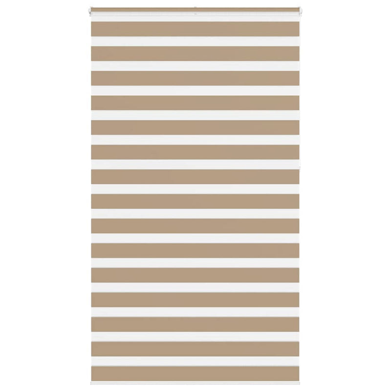 Vidaxl zebra blind 125x230 cm stofbreedte 120,9 cm polyester zandbruin