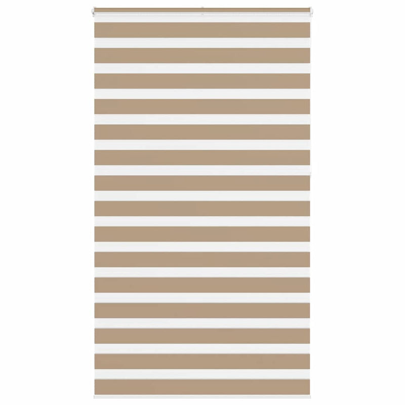 Vidaxl zebra blind 135x230 cm stofbreedte 130,9 cm polyester zandbruin