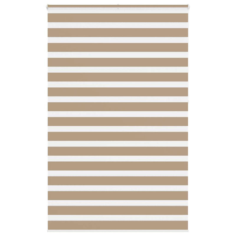 Vidaxl zebra blind 140x230 cm stofbreedte 135,9 cm polyester zandbruin