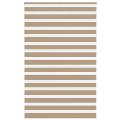 Vidaxl zebra cieco 145x230 cm Larghezza polvere 140,9 cm in poliestere marrone