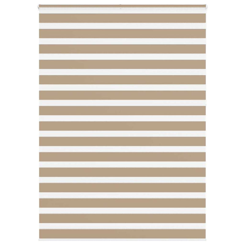 Vidaxl zebra blind 155x230 cm stofbreedte 150,9 cm polyester zandbruin
