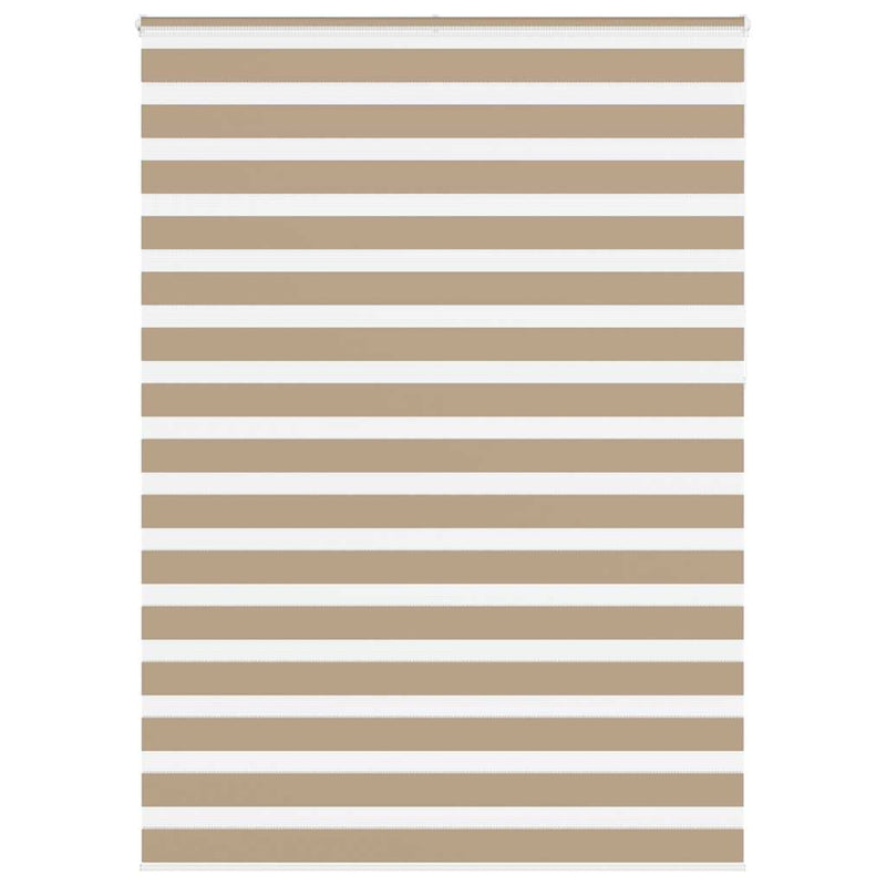 Vidaxl zebra blind 165x230 cm stofbreedte 160,9 cm polyester zandbruin