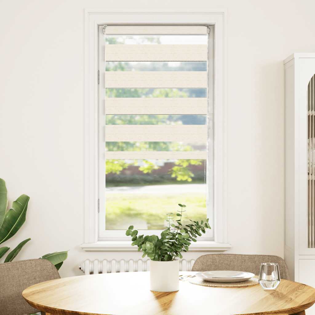 Vidaxl Zebra Roller Blind 55x100 cm Larghezza polvere 50,9 cm Marmerbeige