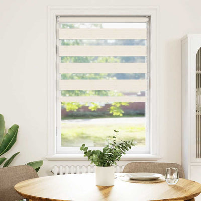 Vidaxl Zebra Roller Blind 80x100 cm Larghezza polvere 75,9 cm Marmerbeige