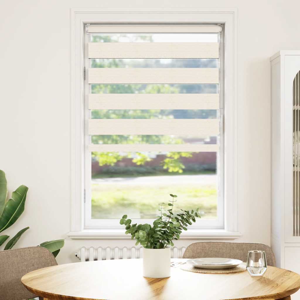 Vidaxl Zebra Roller Blind 80x100 cm Larghezza polvere 75,9 cm Marmerbeige