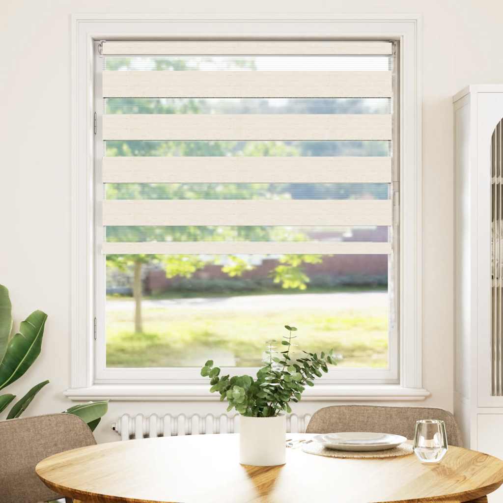 Vidaxl Zebra Roller Blind 95x100 cm Larghezza polvere 90,9 cm Marmerbeige