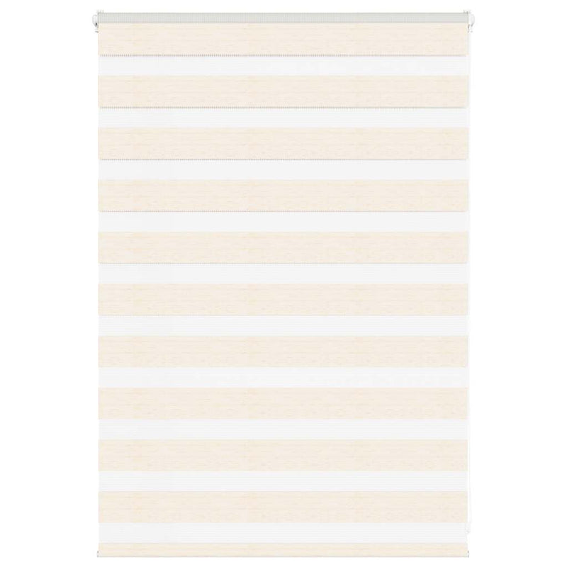 Vidaxl Zebra Roller Blind 115x100 cm ancho de polvo 110.9 cm marmerbeige