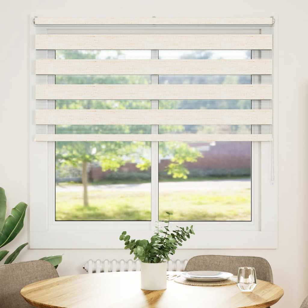 Vidaxl Zebra Roller Blind 140x100 cm de polvo de 135.9 cm marmerbeige