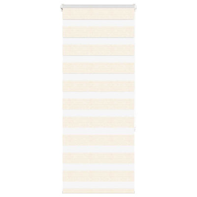 Vidaxl zebra cieco 60x150 cm Larghezza polvere 55,9 cm poliestere marmerbeige