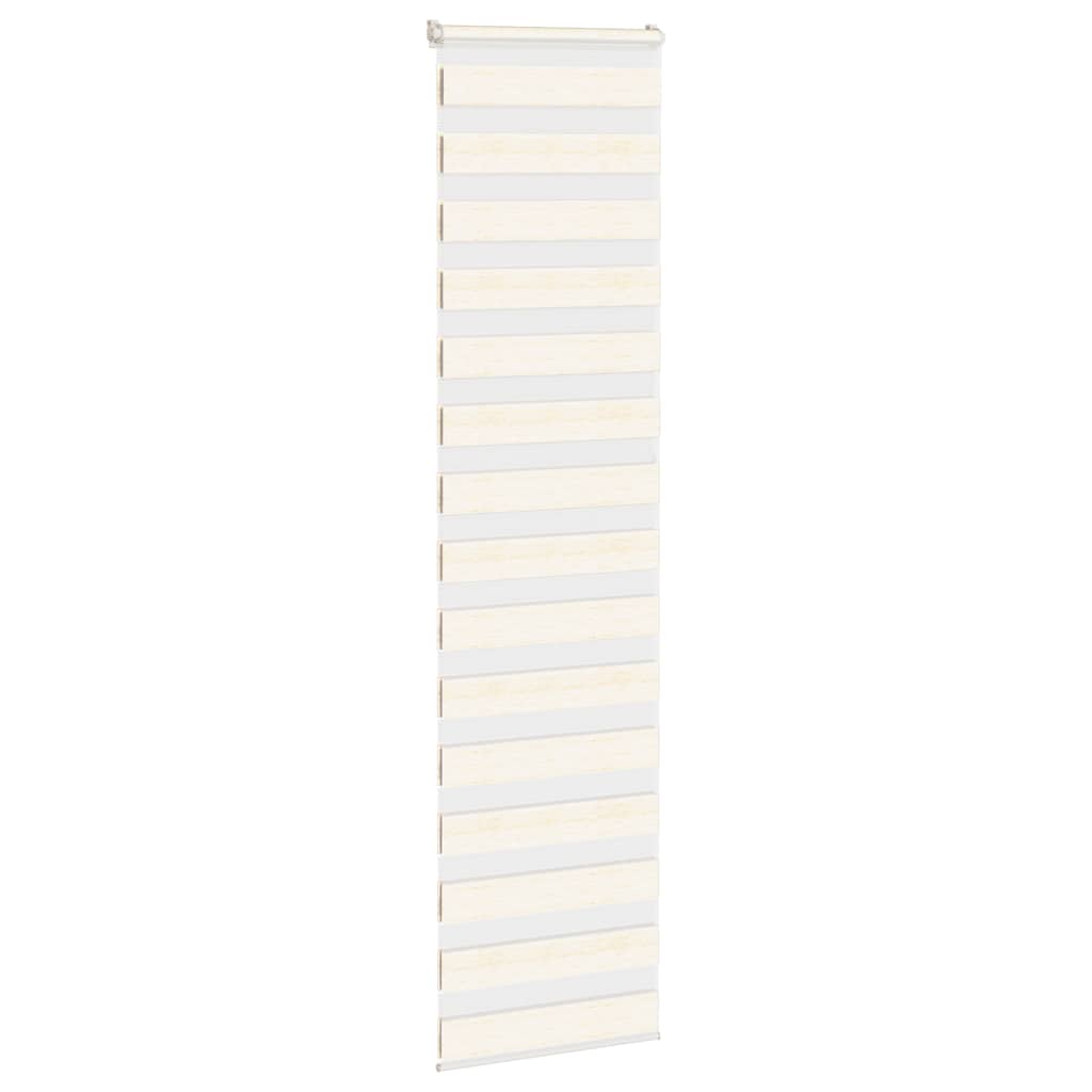 Vidaxl Zebra Roller Blind 55x200 cm Larghezza polvere 50,9 cm Marmerbeige