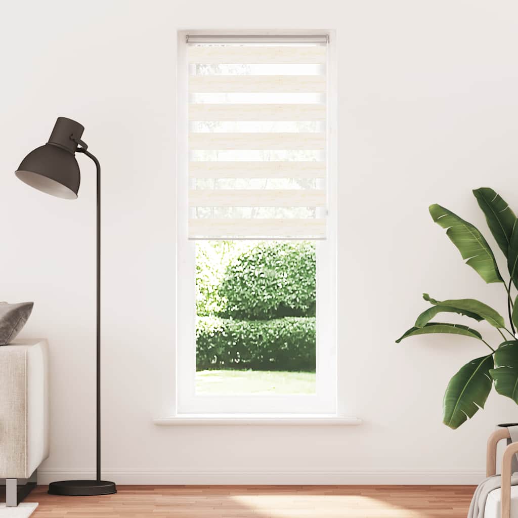 Vidaxl Zebra Roller Blind 75x200 cm Larghezza polvere 70,9 cm Marmerbeige