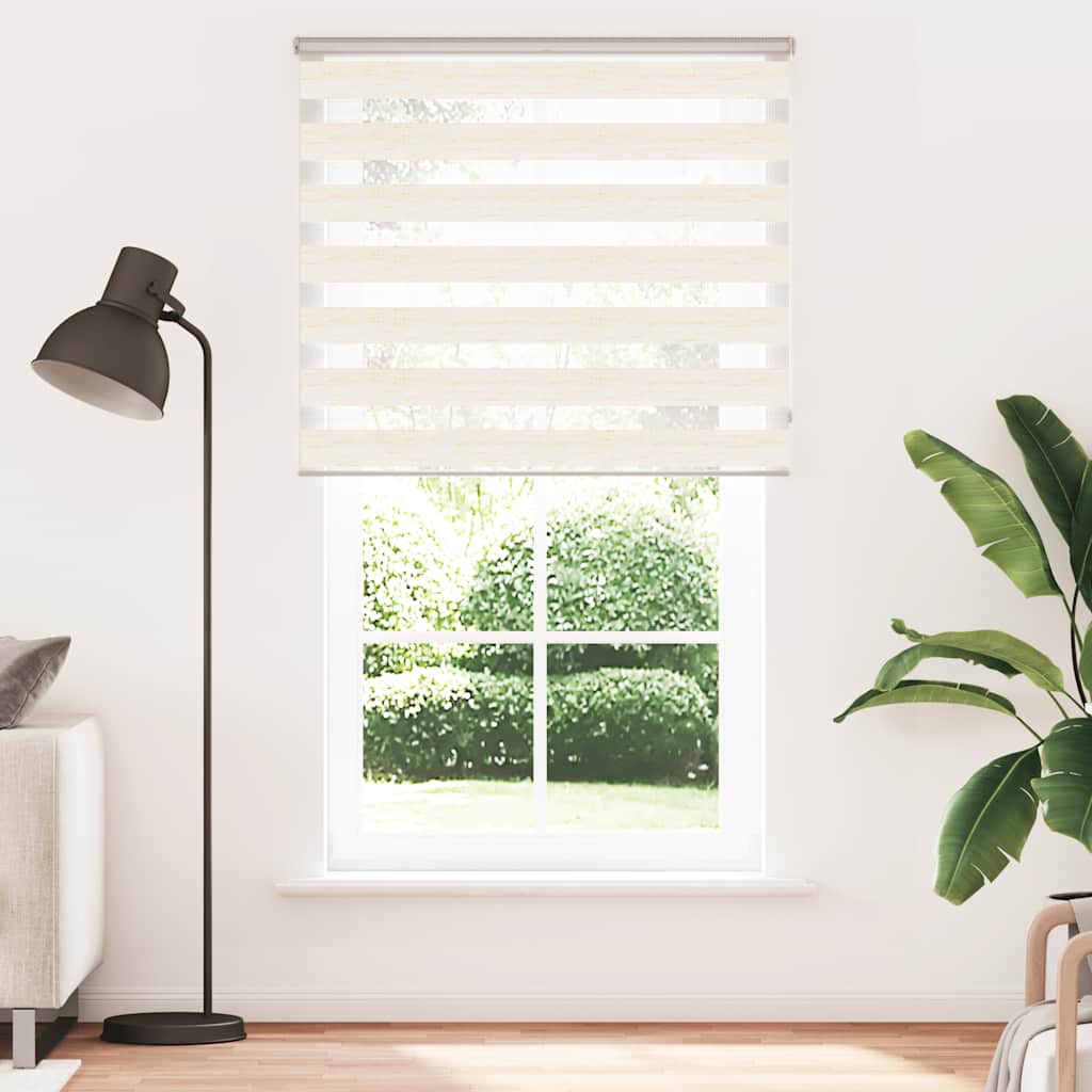Vidaxl Zebra Roller Blind 135x200 cm Larghezza polvere 130,9 cm Marmerbeige