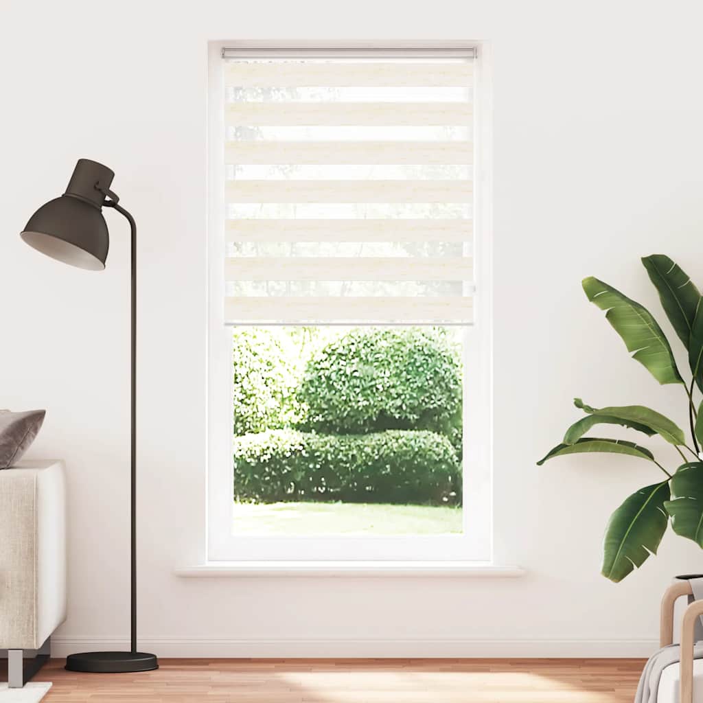 Vidaxl Zebra Roller Blind 110x230 cm Larghezza tessuto 105,9 cm Marmerbeige