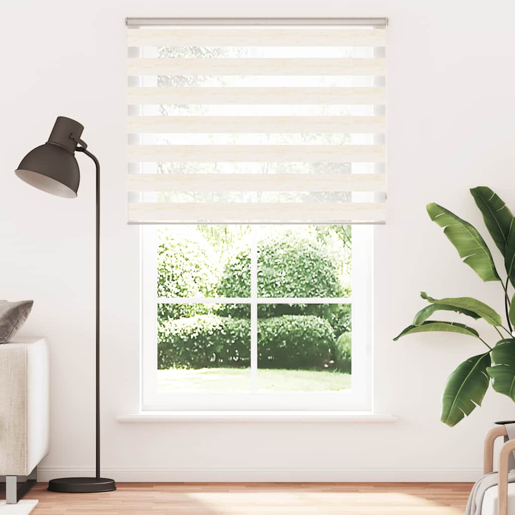 Vidaxl Zebra Roller Blind 140x230 cm Larghezza tessuto 135,9 cm Marmerbeige