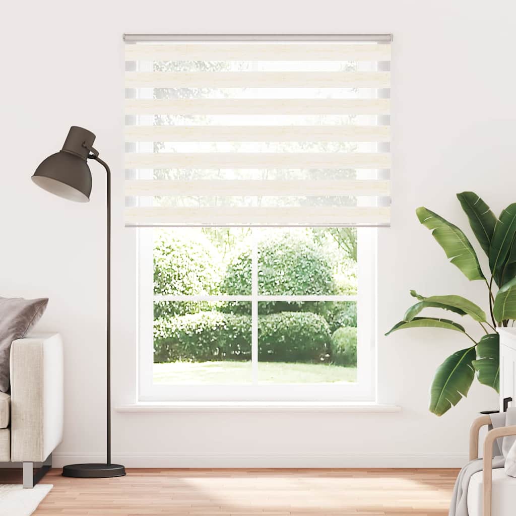 VidaXL tenda zebrata marmo beige 165x230 cm larghezza tessuto 160,9 cm poliestere