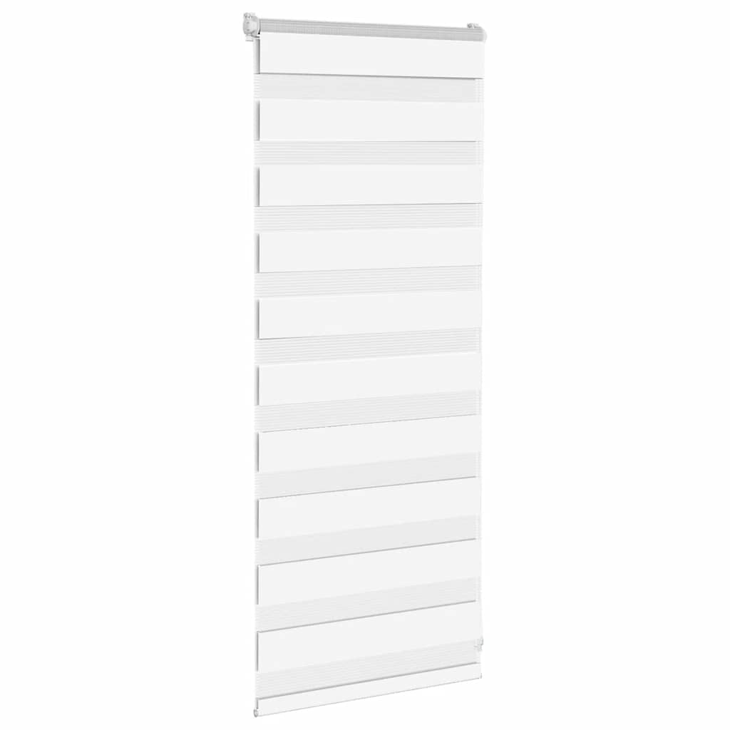 Vidaxl Zebra Roller Blind 55x100 cm Larghezza polvere 50,9 cm Polyester White